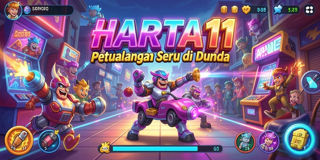 Tampilan seru gameplay HARTA11 dalam genre Arcade.
