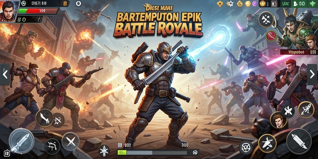 Gameplay seru ID678 dalam pertarungan Battle Royale.