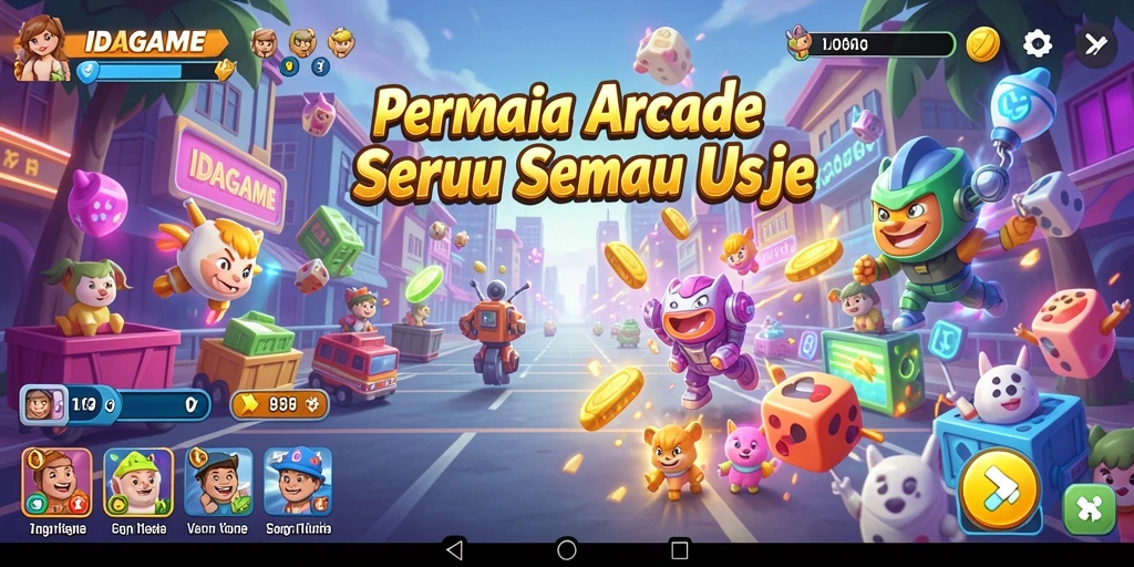Tampilan gameplay seru dari IDAGAME dengan tantangan arcade menarik.