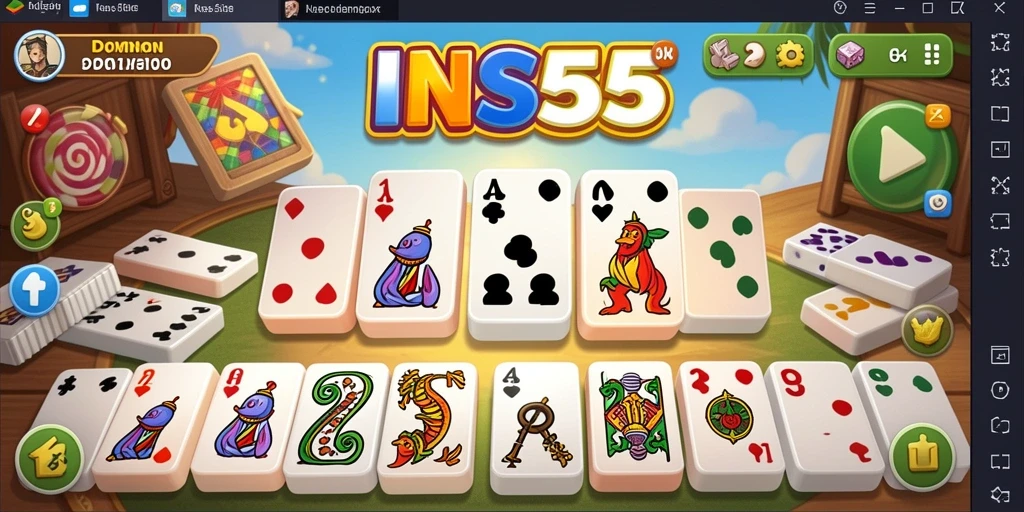 Tampilan gameplay seru dalam permainan Domino INS55.