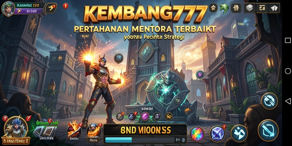 Tampilan gameplay menara pertahanan yang menegangkan dan strategis.