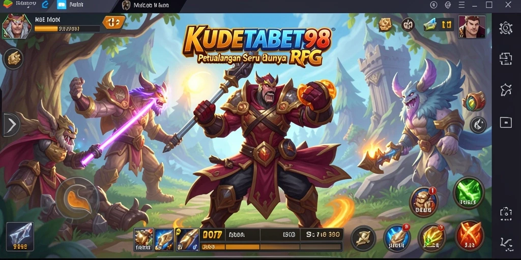 Tampilan gameplay menarik dalam <strong>KUDETABET98</strong> dengan pertarungan RPG yang mendebarkan.