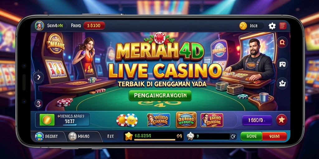 Tampilan gameplay menarik dari aplikasi Live Casino MERIAH4D.