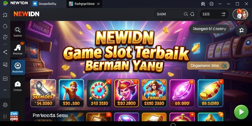 Tangkapan layar utama NEWIDN menunjukkan gameplay Slot yang seru dan interaktif.