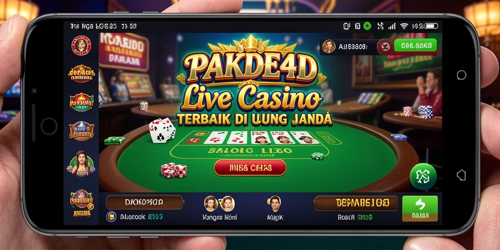 Screenshot PAKDE4D menampilkan gameplay Live Casino yang menarik dan interaktif.