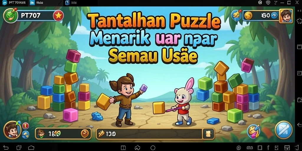 Tampilan gameplay PT707 dengan tantangan puzzle yang seru.