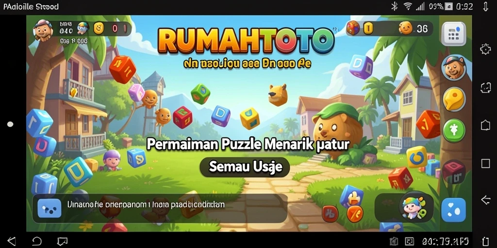 Tangkapan layar gameplay RUMAHTOTO menampilkan tantangan puzzle yang menarik.