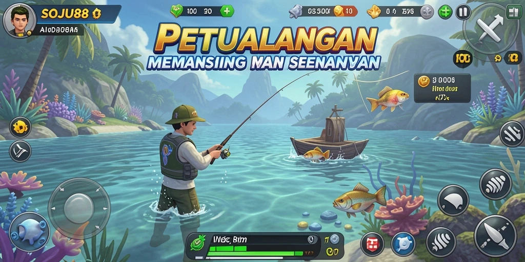 Gameplay menarik SOJU88 dengan suasana memancing yang realistis.