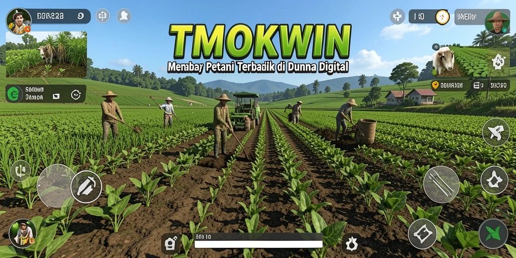 Tangkapan layar gameplay TMOKWIN, tampilan ladang yang penuh warna.