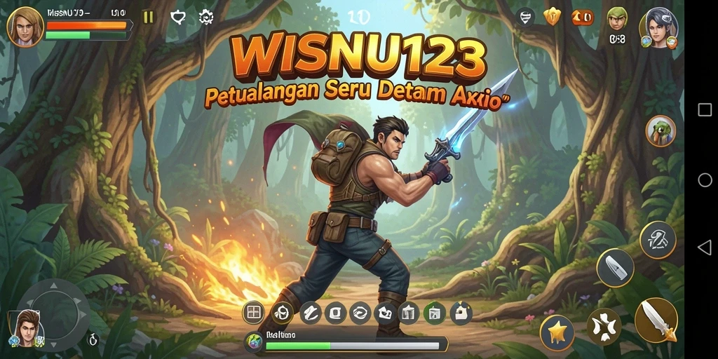 Tangkapan layar gameplay aksi mendebarkan di WISNU123.